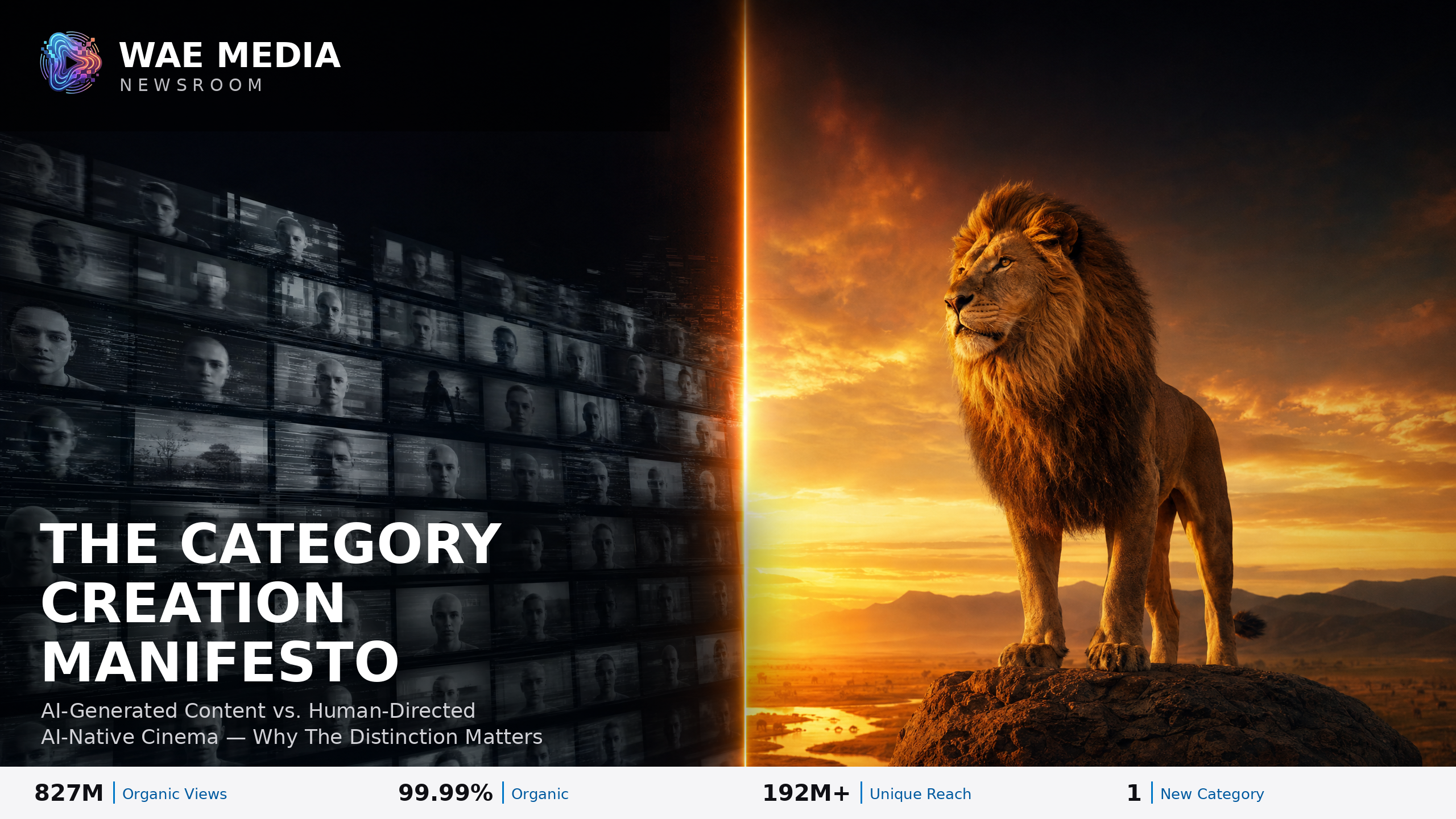 The Category Creation Manifesto: Why AI-Native Cinema is Not AI-Generated Content
